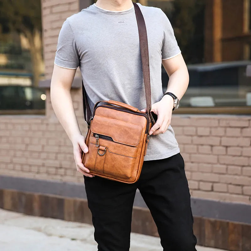 Bolsa Transversal Masculina Vintage