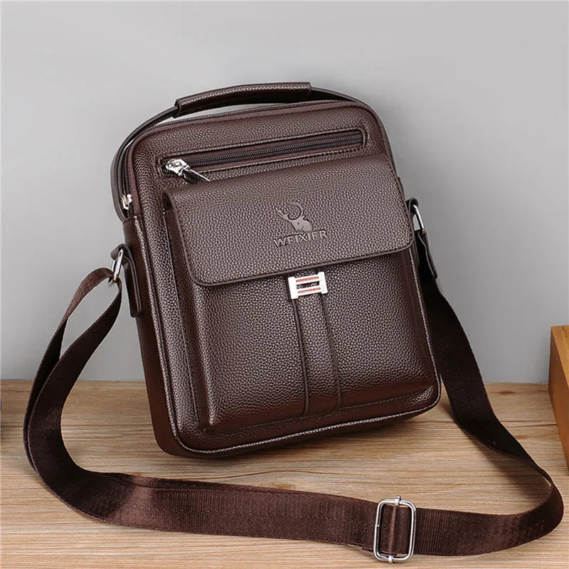 Bolsa Transversal Masculina Couro Bull